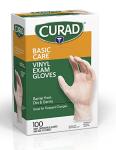 Curad Disposable Vinyl Exam Gloves, 100 Count