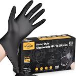 TitanFlex Heavy-Duty Black Nitrile Gloves, 100 Count