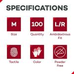 Dealmed Medium Vinyl Exam Gloves – 100 Count