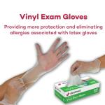 Dealmed Medium Vinyl Exam Gloves – 100 Count