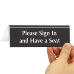 SmartSign Engraved V-Shaped Desk Sign, 2" x 6