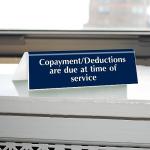 Copayment Due Tabletop Sign - Engraved Acrylic