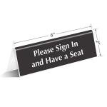 SmartSign Engraved V-Shaped Desk Sign, 2" x 6