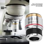 4X Achromatic Microscope Objective Lens, 160mm