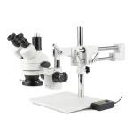 AmScope Trinocular Stereo Zoom Microscope with LED Light