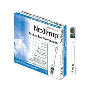 NexTemp High-Accuracy Single-Use Thermometers - 100 Pack