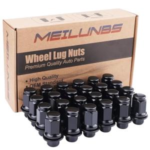 24PCS M12x1.5 Black Lug Nuts for Lexus, Toyota, Mitsubishi