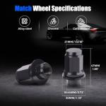 24PCS M12x1.5 Black Lug Nuts for Lexus, Toyota, Mitsubishi