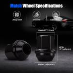 20PCS M14x1.5 Black Acorn Seat Lug Nuts