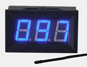 Digital Temperature Meter with Blue LED Display