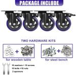 Heavy-Duty 4-Inch Swivel Caster Wheels Set