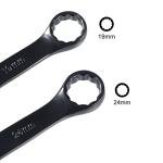 19mm/24mm Box Open End Wrench - Black Coating