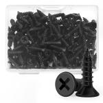 FIXLINK 1/2 Inch Black Flat Head Wood Screws 135 PCS