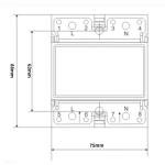 Single Phase LED DIN-Rail Electric Power Meter
