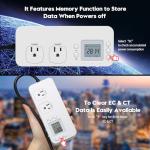 Electricity Usage Monitor with Dual Outlet Analyzer
