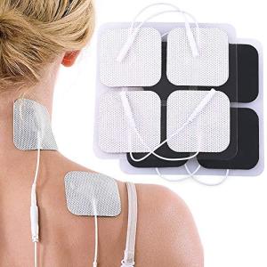 LotFancy 80PCS Reusable 2"x2" TENS Pads