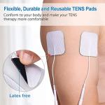 LotFancy 80PCS Reusable 2"x2" TENS Pads