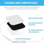LotFancy 80PCS Reusable 2"x2" TENS Pads