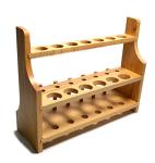 Wood Test Tube Rack with 13 Holes and 2 Shelves
