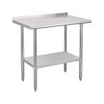 Stainless Steel Prep Table with Backsplash 24x36 Inch