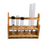 Wood Test Tube Rack with 13 Holes and 2 Shelves