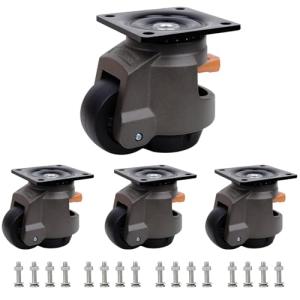 Heavy Duty Adjustable Leveling Casters - Set of 4