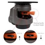 Heavy Duty Adjustable Leveling Casters - Set of 4