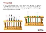Wood Test Tube Rack with 13 Holes and 2 Shelves