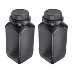 2pcs 1000ml Plastic Lab Reagent Bottles with Caps
