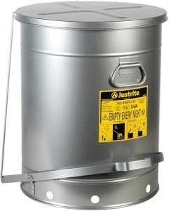 Justrite 21 Gallon Steel Oily Waste Can