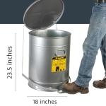Justrite 21 Gallon Steel Oily Waste Can