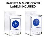 Hairnet and Shoe Cover Dispenser for Labs and Kitchens