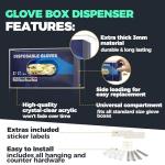 Wall-Mount Glove Holder for Medical & Kitchen Use