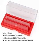 Globe Scientific Cover Glass, 24x60mm, Case of 10