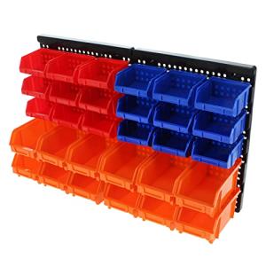 Wall-Mounted Nail and Screw Organizer - 30 Bins