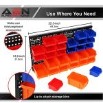 Wall-Mounted Nail and Screw Organizer - 30 Bins