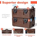 Insulated Food Pan Carrier with 3 Pans