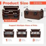 Insulated Food Pan Carrier with 3 Pans