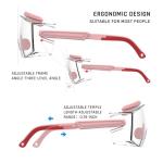 Anti-Fog Safety Glasses with Adjustable Frame (Pink)