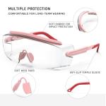 Anti-Fog Safety Glasses with Adjustable Frame (Pink)