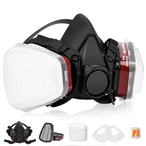 Reusable Half Face Respirator Mask w/Filter