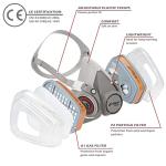 AirGearPro M-500 Dust and Gas Mask with Filter