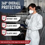 5 Pack Extra Large Hazmat Suits - Disposable Coveralls