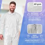 Disposable Waterproof Coveralls for Lab Use, Large
