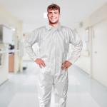 Disposable Waterproof Coveralls for Lab Use, Large