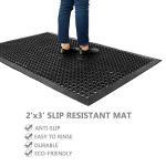 ROVSUN Non-Slip Rubber Drainage Floor Mat 24"x36