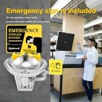 Wall-Mounted Emergency Eyewash Station with Sign