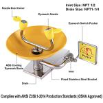 Wall-Mounted Emergency Eye Wash Station