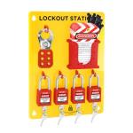 Lockout Tagout Station with 4 Safety Locks
