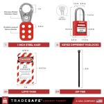Lockout Tagout Station with 4 Safety Locks